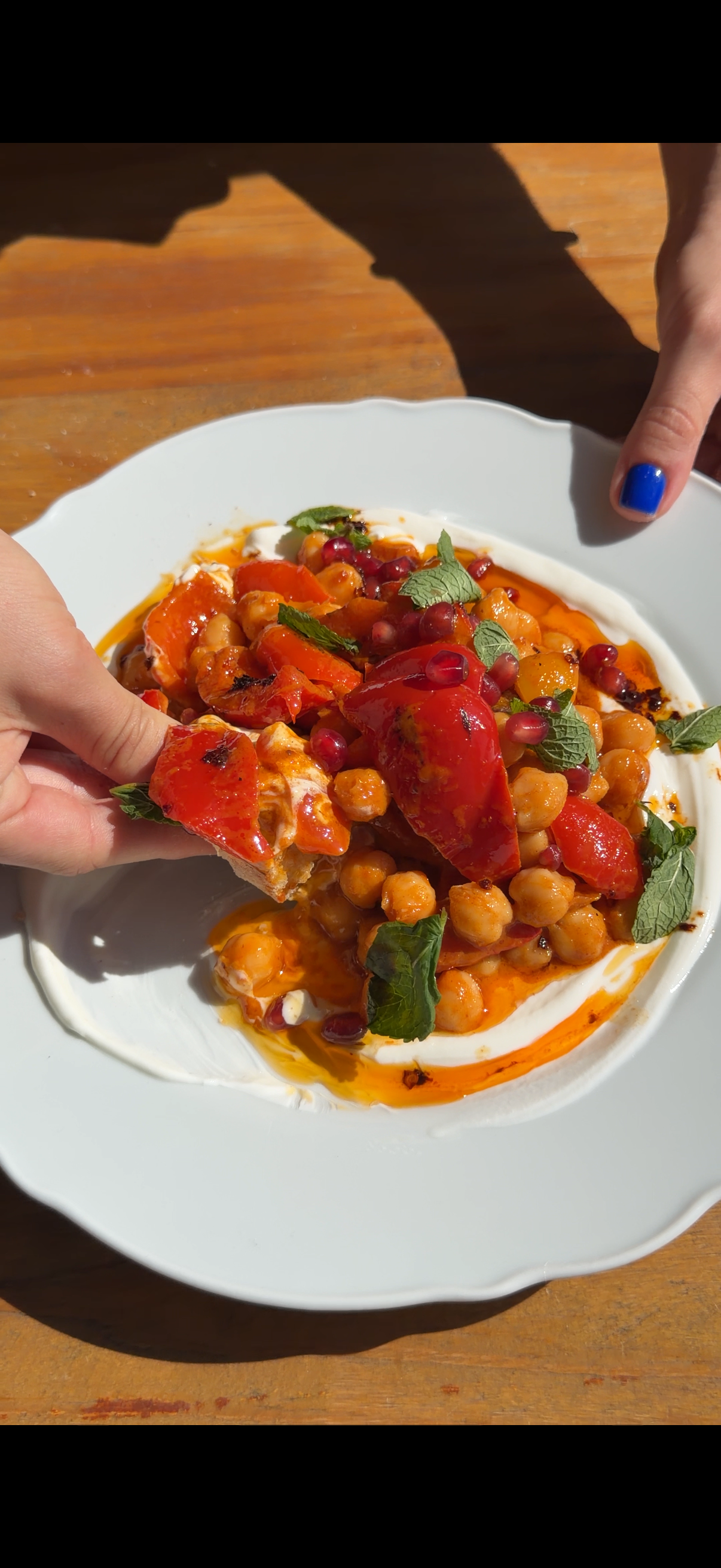 Spicy Harissa Chickpea Side Salad