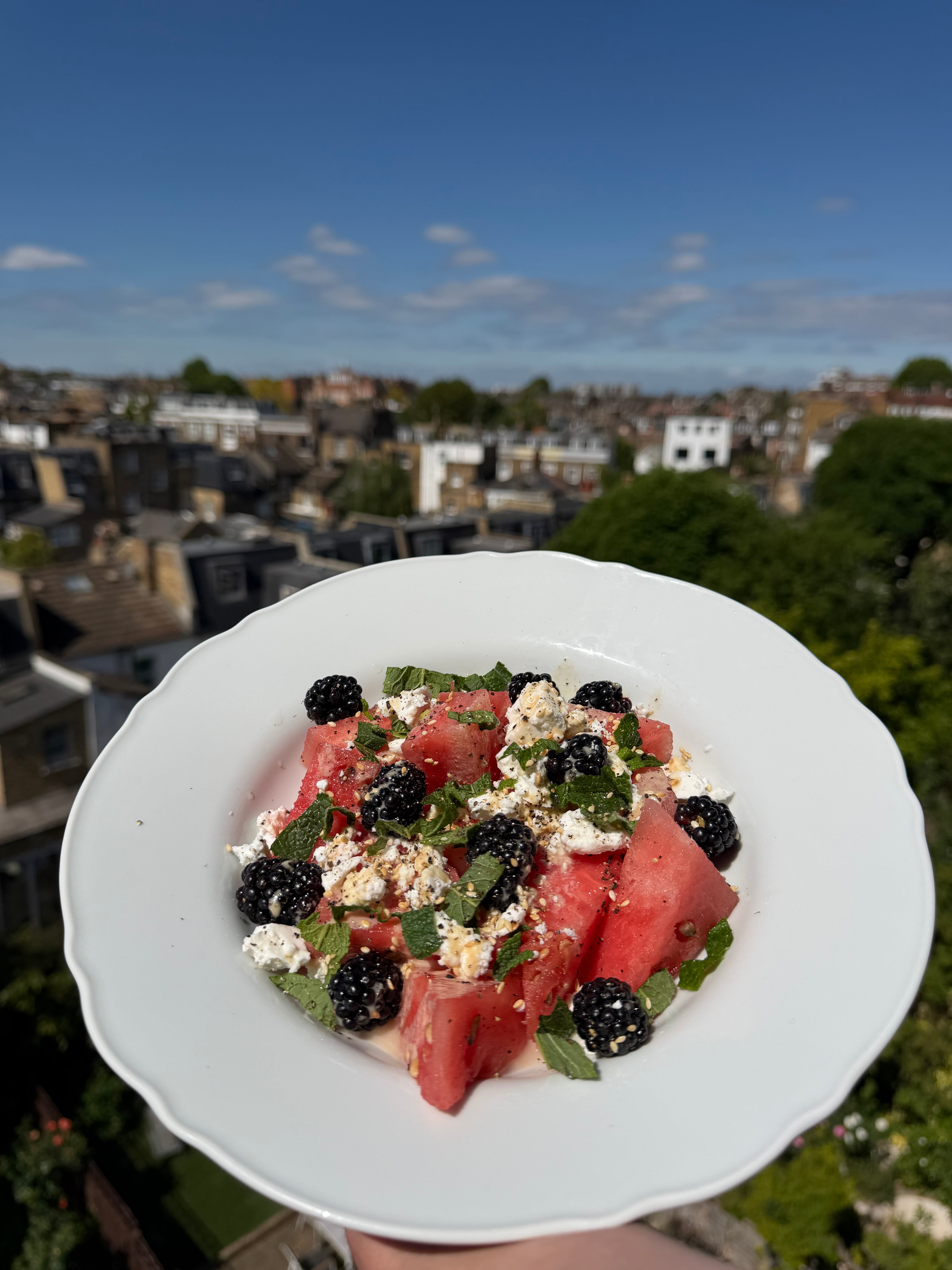 Watermelon, Blackberry & Feta Salad