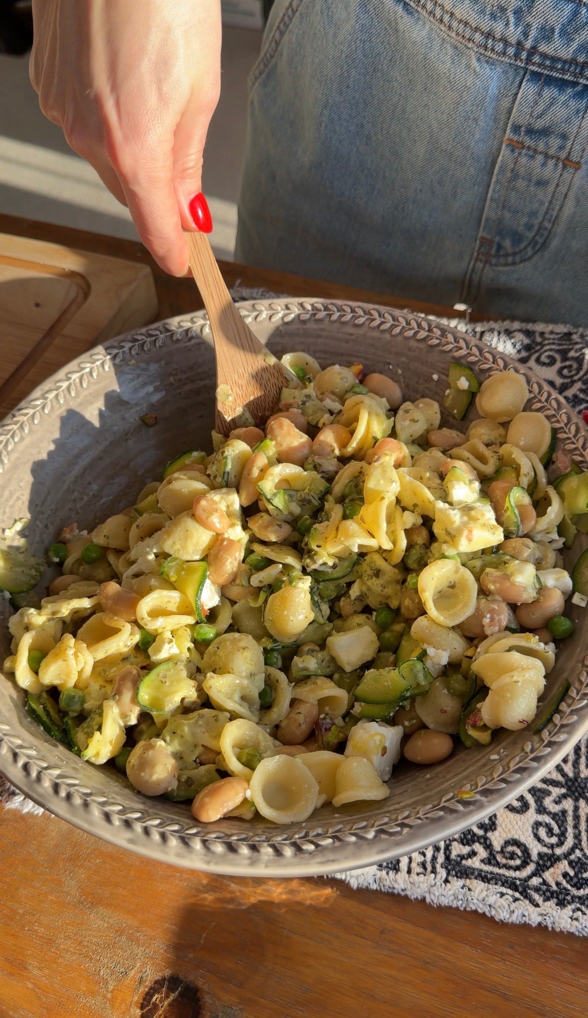 Green Goddess Orecchiette Salad