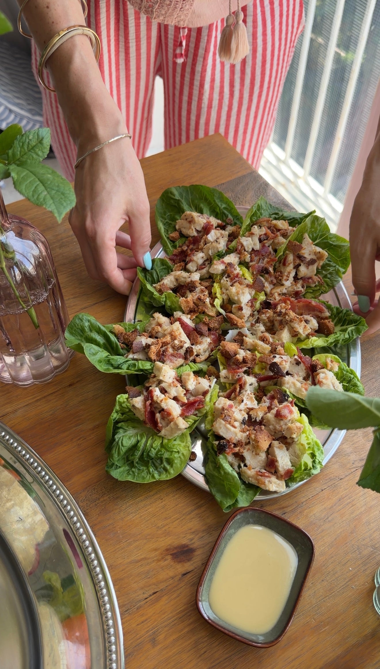 Caesar Salad Lettuce Cups