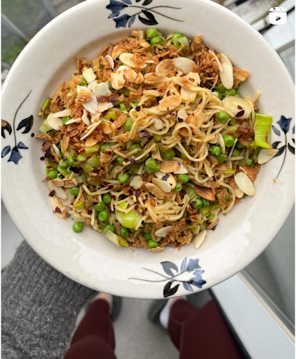 Crispy Leek Miso Noodles