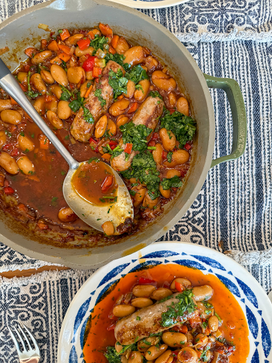 Harissa Sausage & Beans