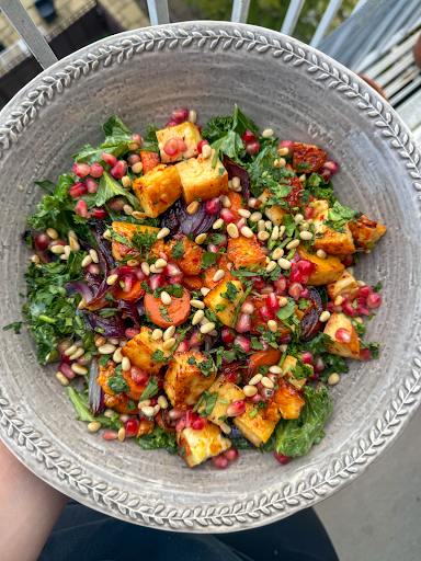 Hot Halloumi Winter Salad
